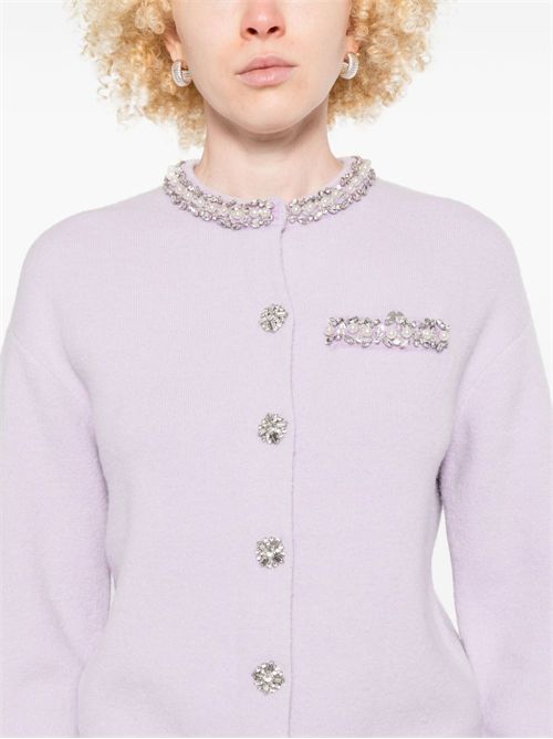 Cardigan with crystals SELF PORTRAIT | PF25085CLILAC
